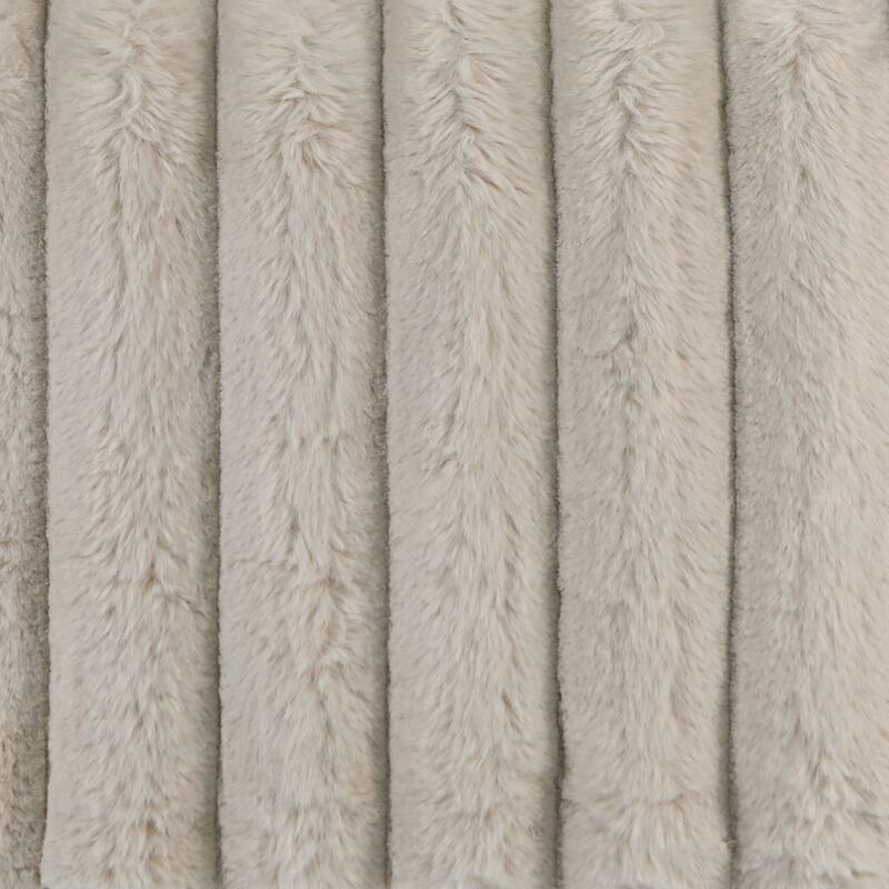 Sorra Home Indoor Faux Fur Bean Bag - Tan