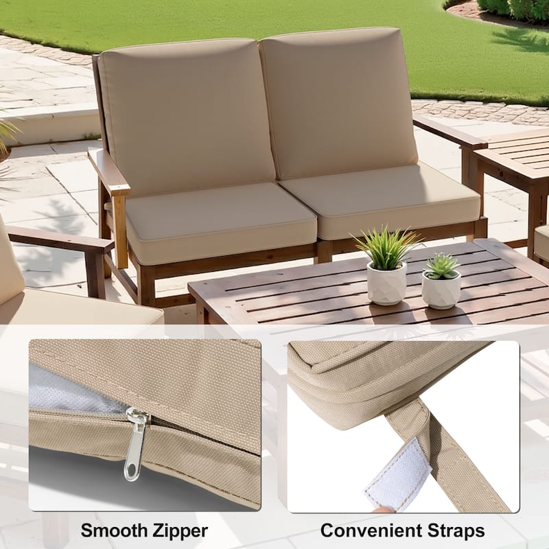 21 W in x 22 D in Outdoor Deep Seat Chair Cushion Set Dining Patio Chair Pad Set