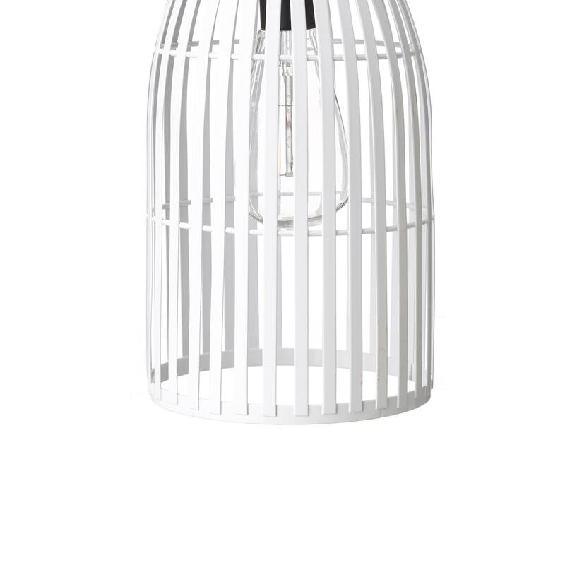 Glitzhome 9.75"H Set of 2 Stripes Solar Powered Outdoor Hanging Lantern