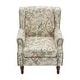 preview thumbnail 51 of 85, 2 Set Transitional Patterned Wingback Accent Chairs with NailHead