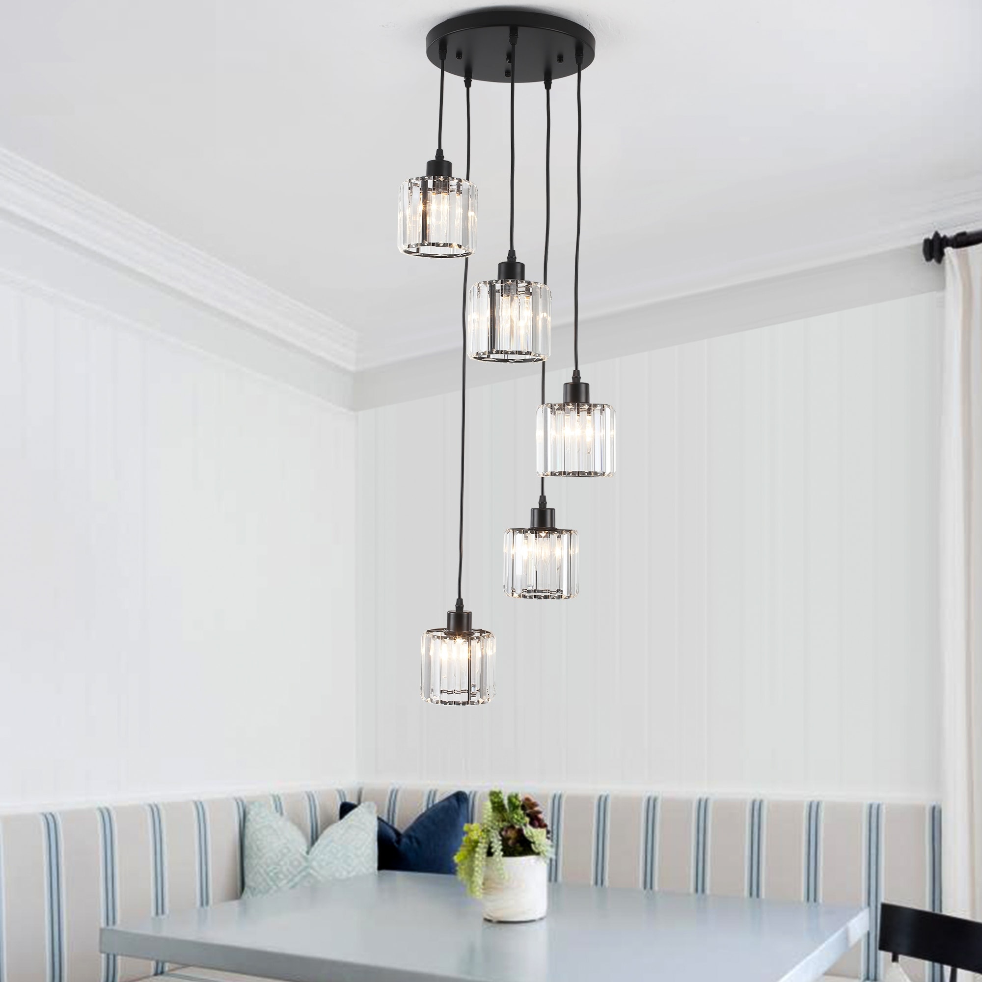 Hanging cluster light fixtures top