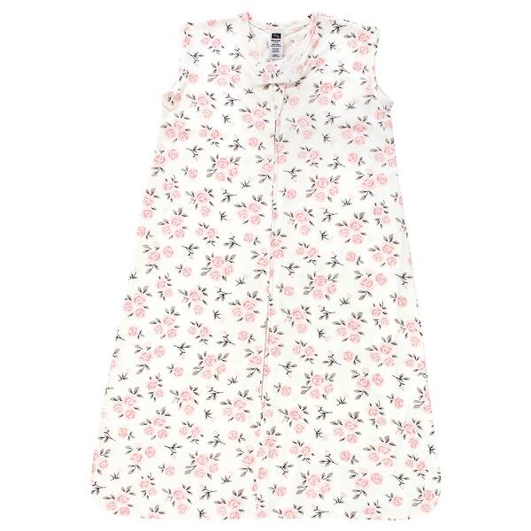 slide 1 of 1, Hudson Baby Infant Girl Cotton Sleeveless Wearable Sleeping Bag, Sack, Blanket, Neutral Pink Floral