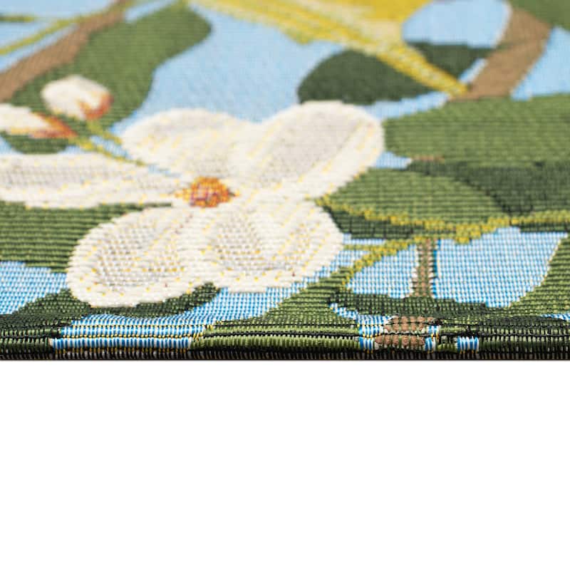 Liora Manne Esencia Floral Finches Indoor/Outdoor Mat