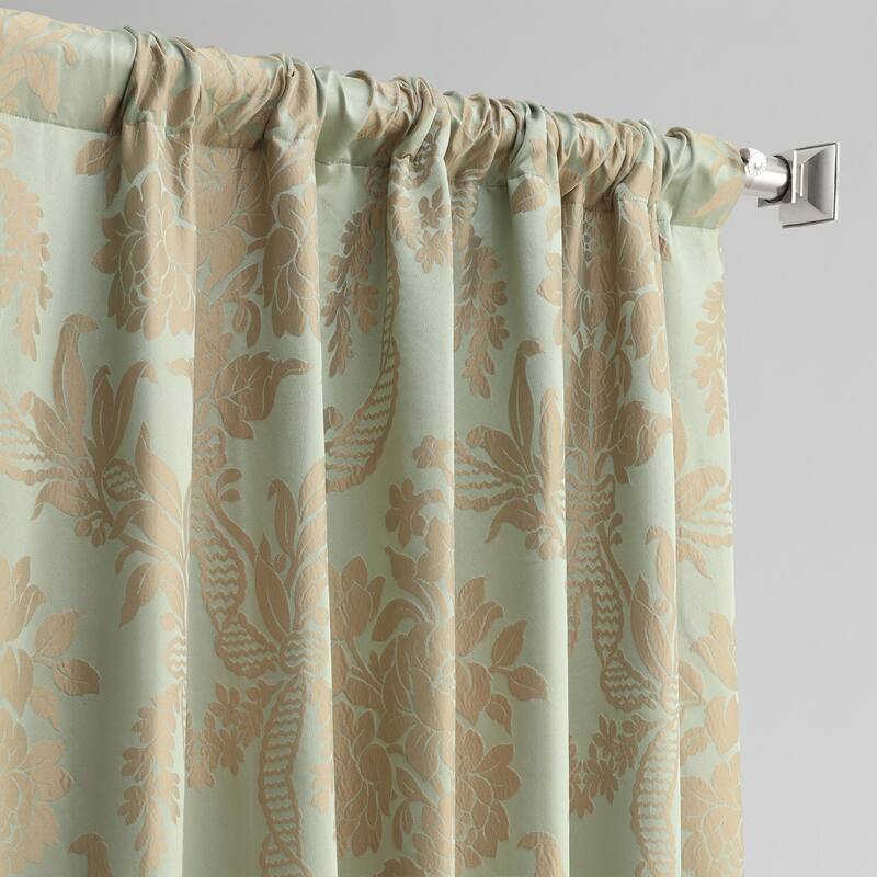 Exclusive Fabrics Magdelena Faux Silk Jacquard Curtain (1 Panel)