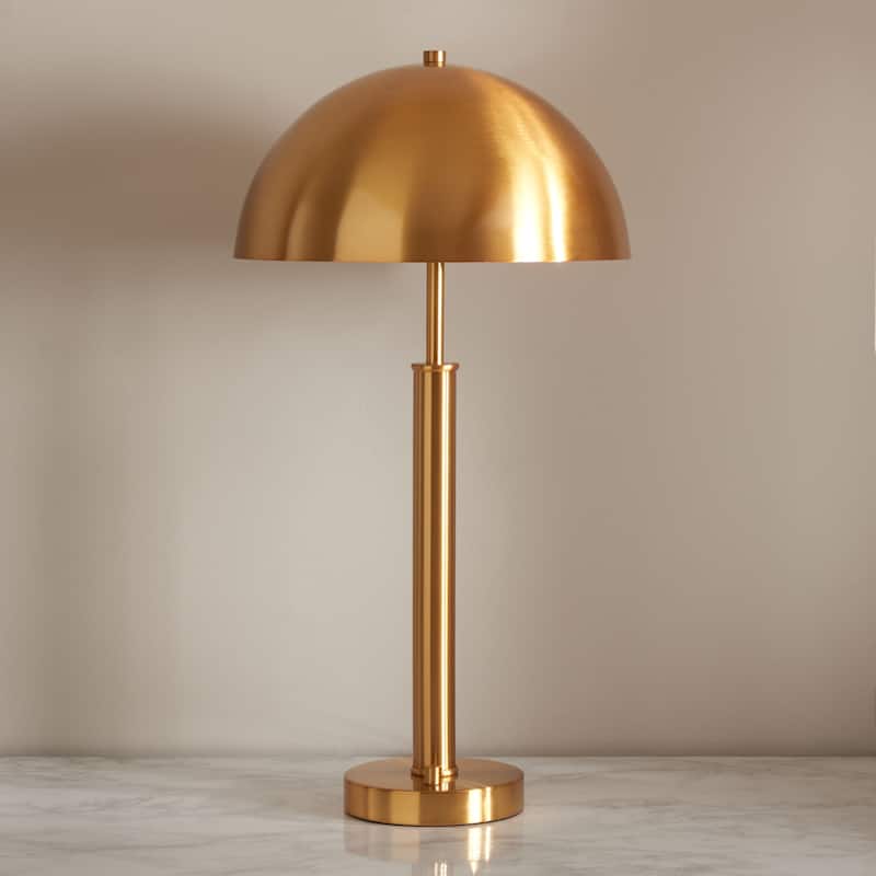 SAFAVIEH Couture Lighting Bircan 26-inch Metal Dome Table Lamp - 13.75 In W x 13.75 In D x 26 In H - 14Wx14Dx26H