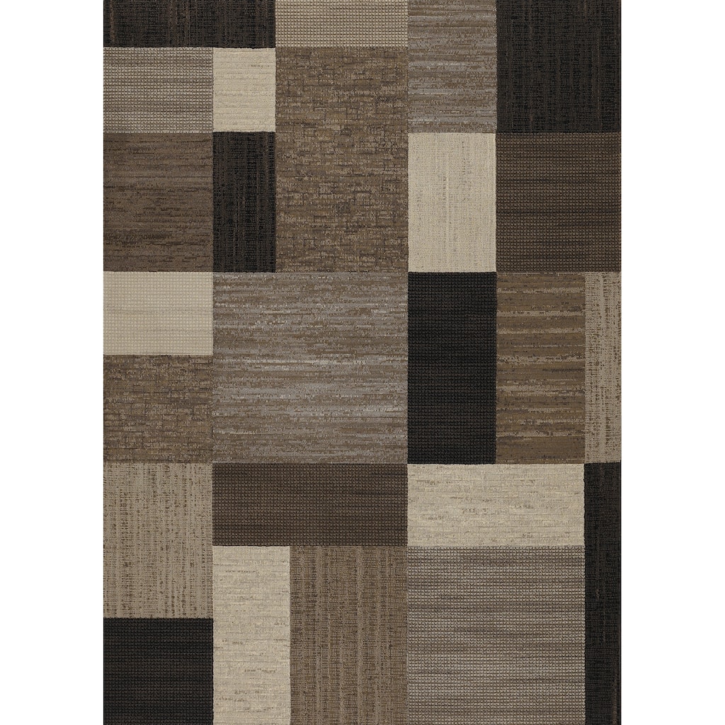 Delta Spatial Brown-Multicolor Area Rug