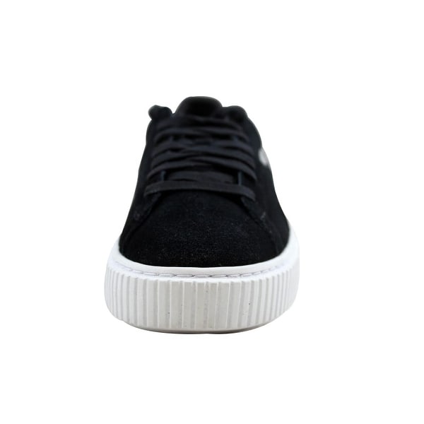 puma suede platform black and white