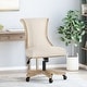 preview thumbnail 2 of 66, Coulee Upholstered Roll Back Swivel Office Chair by Christopher Knight Home - 24.75" L x 27.75" W x 35.50-40.00" H