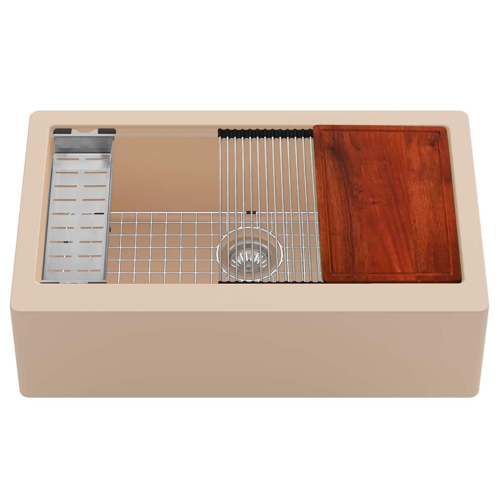 Karran USA QAWS-740 Quartz QAWS Series 34" Farmhouse Single Basin