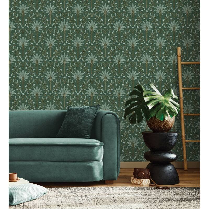 Ariara Palm Trellis Non-Pasted Wallpaper - Covers 56 Square Feet