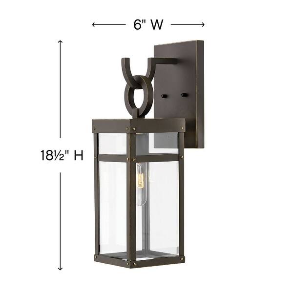 Hinkley Porter Collection One Light 5W Med. LED Outdoor Small Wall Mount Lantern, Oil Rubbed Bronze