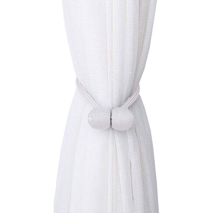 Towerside Magnetic curtain Tieback (Set of 2) - White