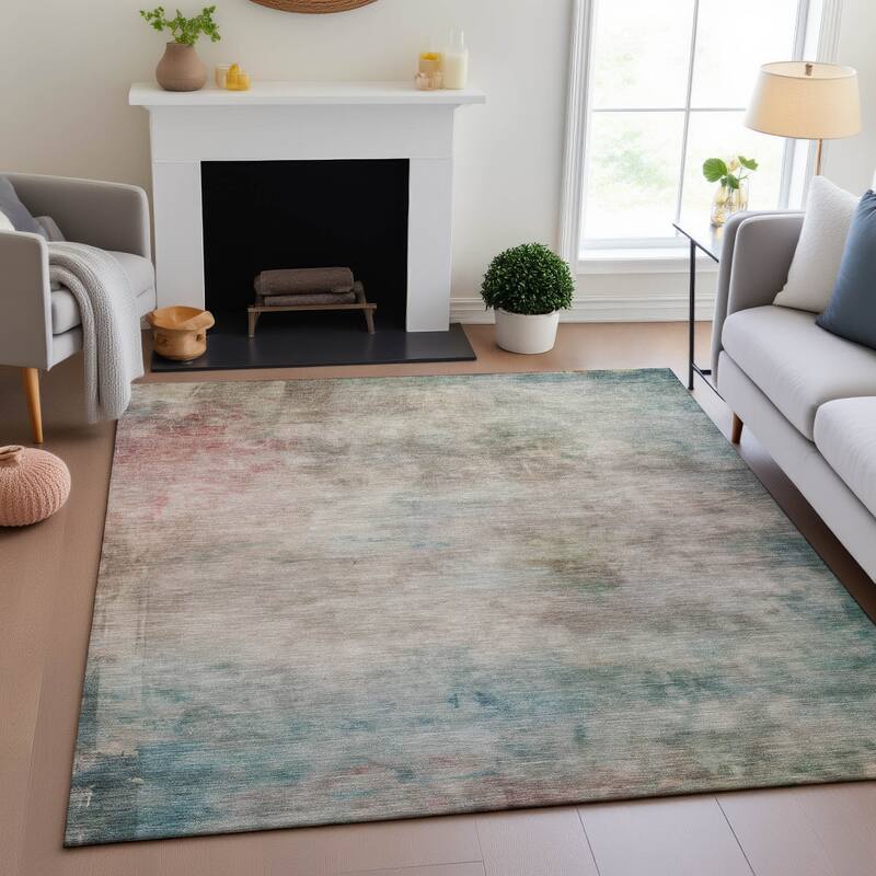 Premium Washable Super Soft Abstract Ombre Mayfield Rug - Taupe - 2'6" x 3'10"