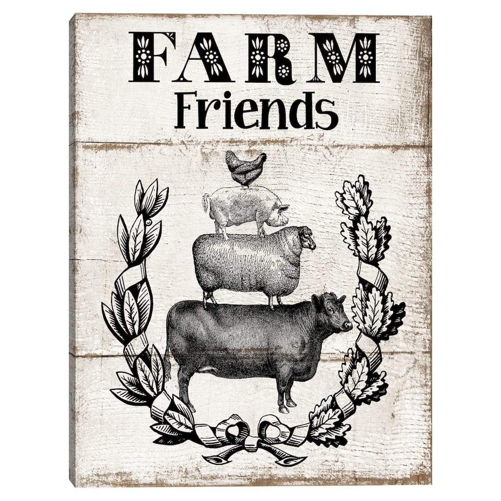 Farm Friends Canvas Art Print
