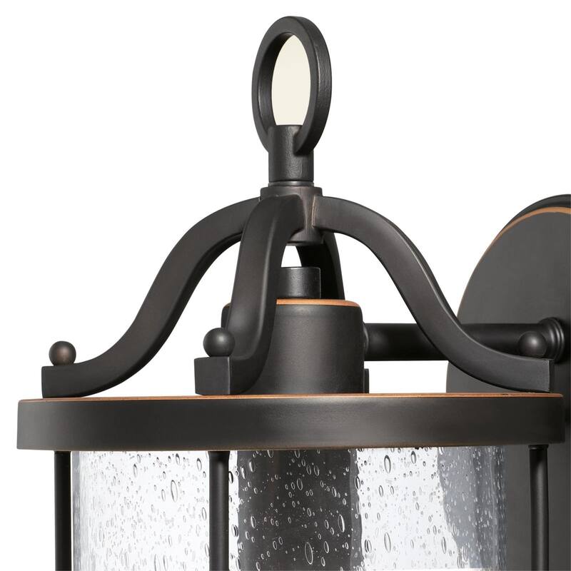 Westinghouse Lighting Isabelle One-Light Outdoor Wall Fixture, Oil Rubbed Bronze Finish with Highlights and Clear Seeded Glass