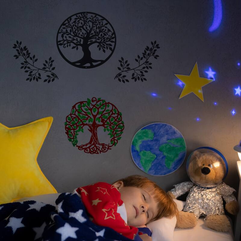 Metal Tree Leaf Wall Decor 2 Pack Vine Olive Leaf Wall Art Style 1