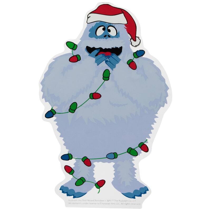 Bumble Wrapped In Lights Double Sided Christmas Window Cling Decor