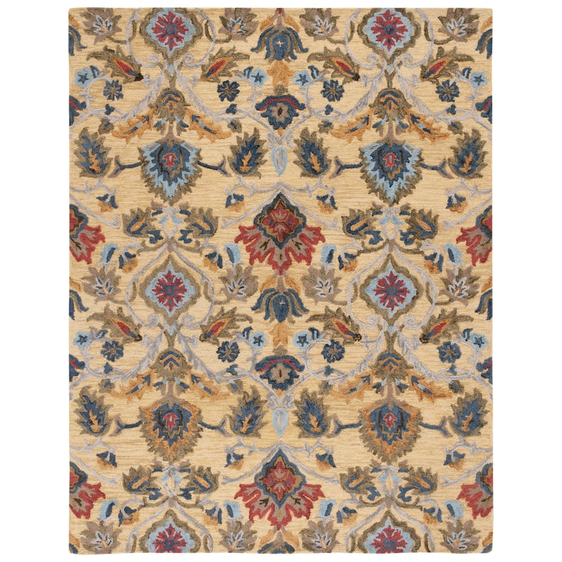 SAFAVIEH Fiorello Handmade Blossom French Country Wool Area Rug
