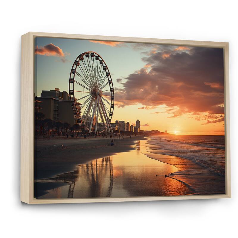 Designart "Myrtle Beach South I" Nautical & Beach Framed Wall Decor