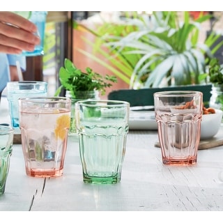 Bormioli Rocco Rocks Gläser Pfirsichfarben - 6 Stück 262ml Bar Gläser