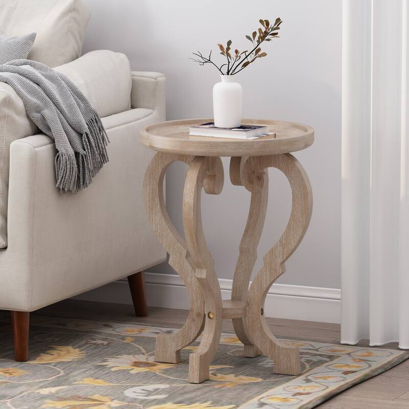 Truxton French Country Accent Table with Round Top by Christopher Knight Home
