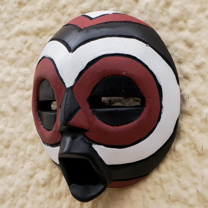 Novica Handmade Dagomba Festival African Wood Mask