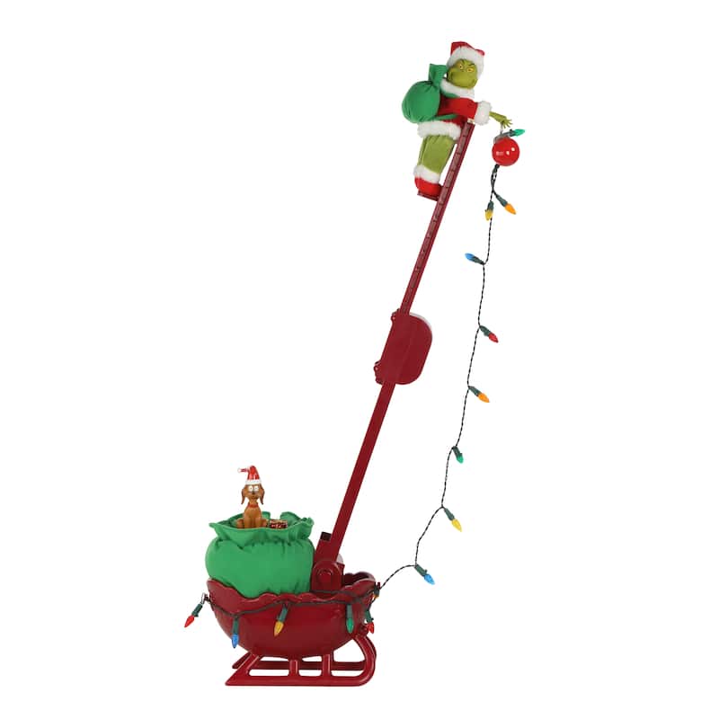 34.5 in. Grinch's Animated Utility Sleigh