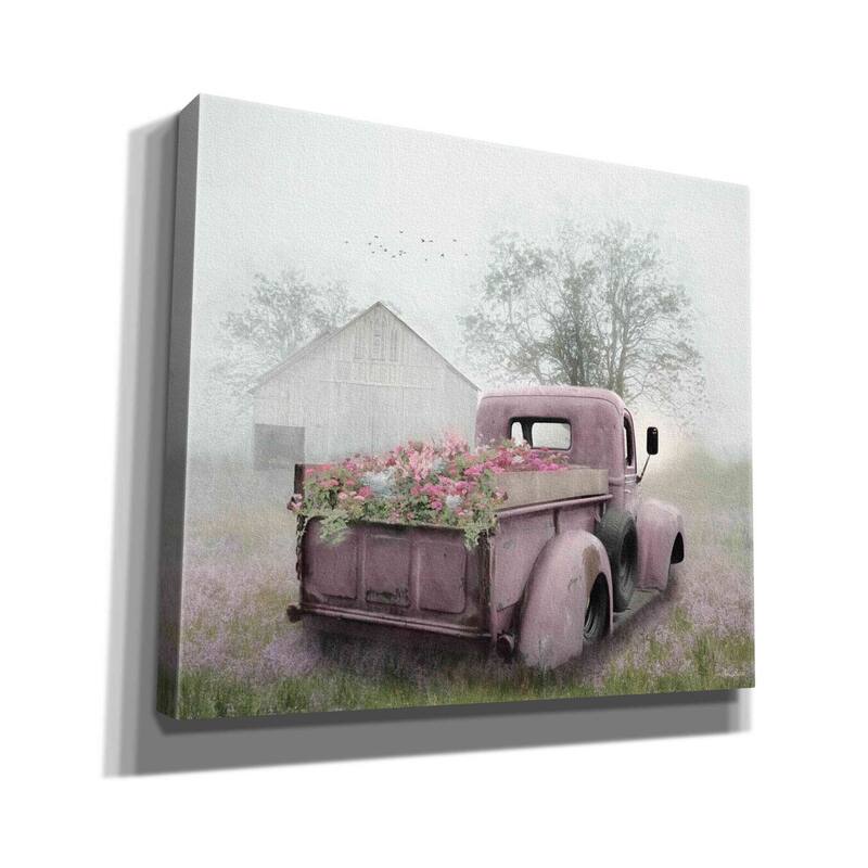 Epic Graffiti 'Pink Flower Truck' by Lori Deiter, Canvas Wall Art
