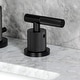 preview thumbnail 21 of 34, Kingston Brass Convergent Two-Handle 3-Hole Deck Mount Widespread Bathroom Faucet with Knurled Handle and Brass Pop-Up Drain
