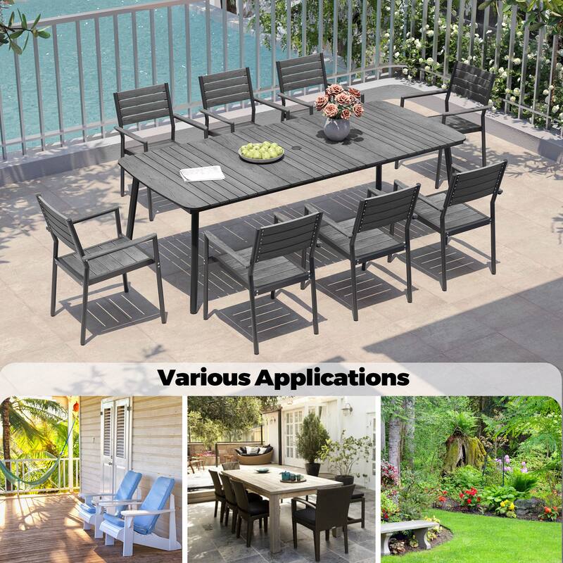 VredHom Outdoor Rectangular Aluminum Dining Table