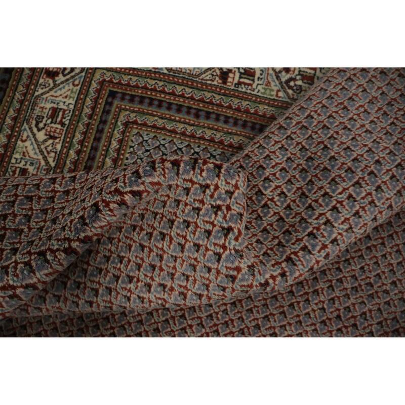 Hand Knotted Oriental 100% Wool Carpet Traditional Geometric Oranges & Rust Botemir Area Rug - 11' 10'' X 8' 10''