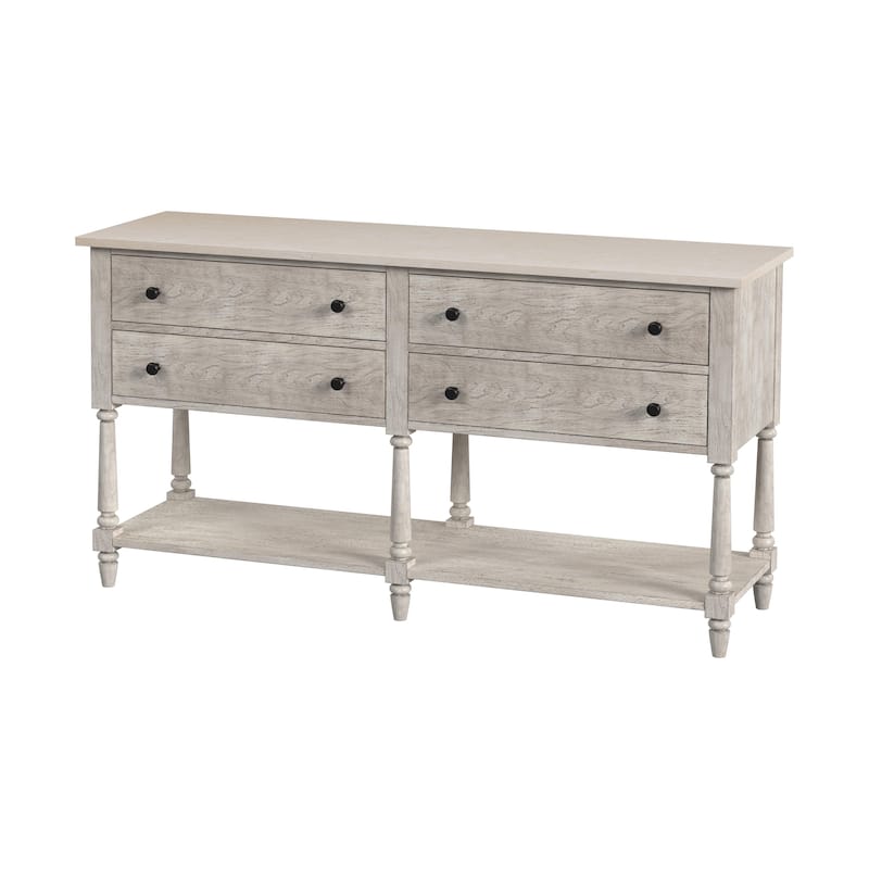 Danielle Genuine Marble 4-Drawer Sideboard
