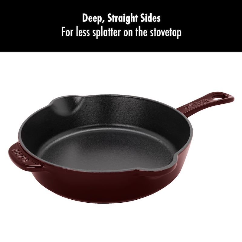 STAUB Cast Iron 8.5-inch Traditional Deep Skillet