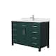 Option Green, Nickel Trim, White Cultured Marble Top