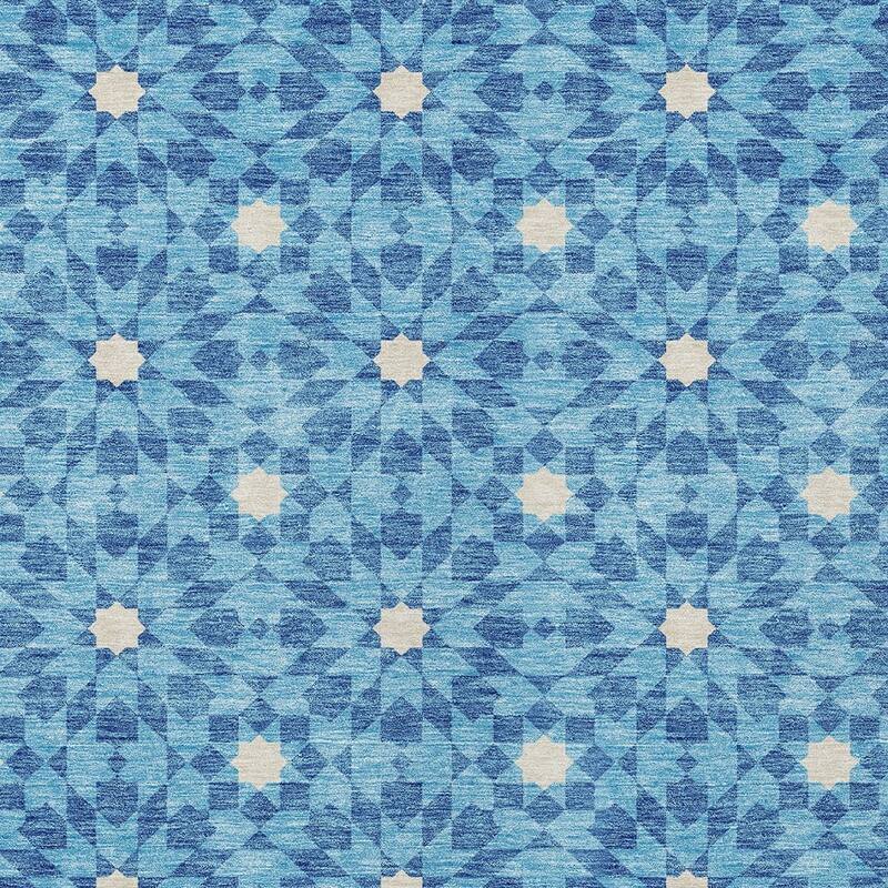 HomeRoots Floral Medallion Transitional Rectangle Outdoor Rug