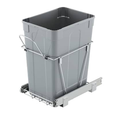 Pullout Trash Bin Soft Close Under Cabinet Waste Container with Door Kit