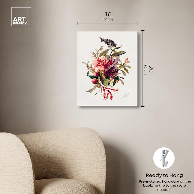 Winter-Flowering Plants Canvas by Art Remedy, Gallery Wrapped