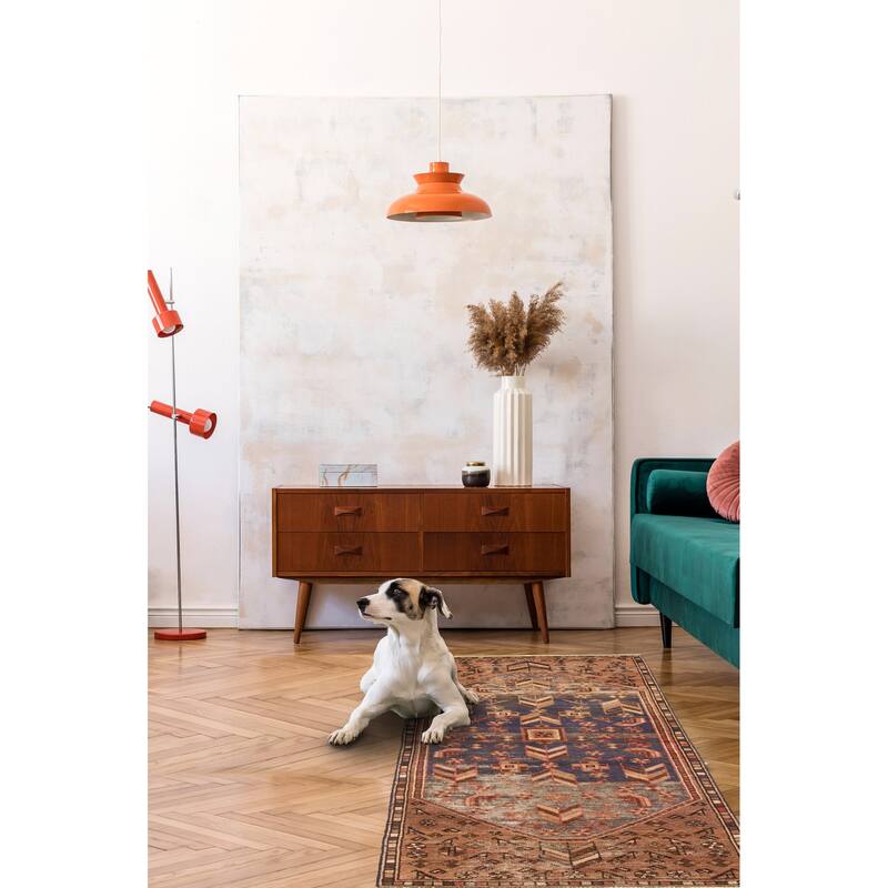 ECARPETGALLERY Hand-knotted Antalya Vintage Dark Navy Wool Rug - 2'7 x 6'0