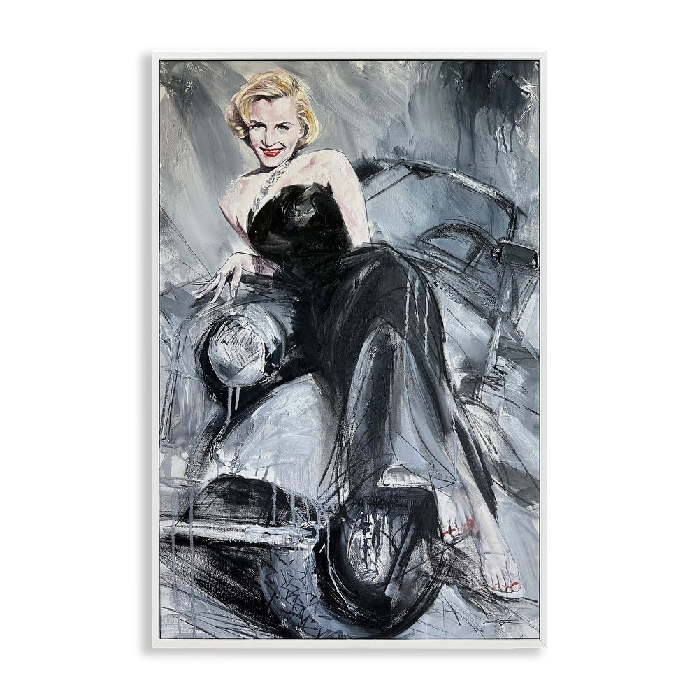 Stupell Timeless Fashion Woman Framed Giclee Art Design By Lucille Lee