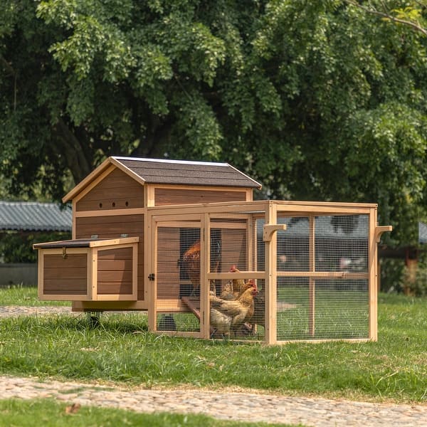 Weatherproof Outdoor Chicken Coop with Nesting Box & Removable Bottom