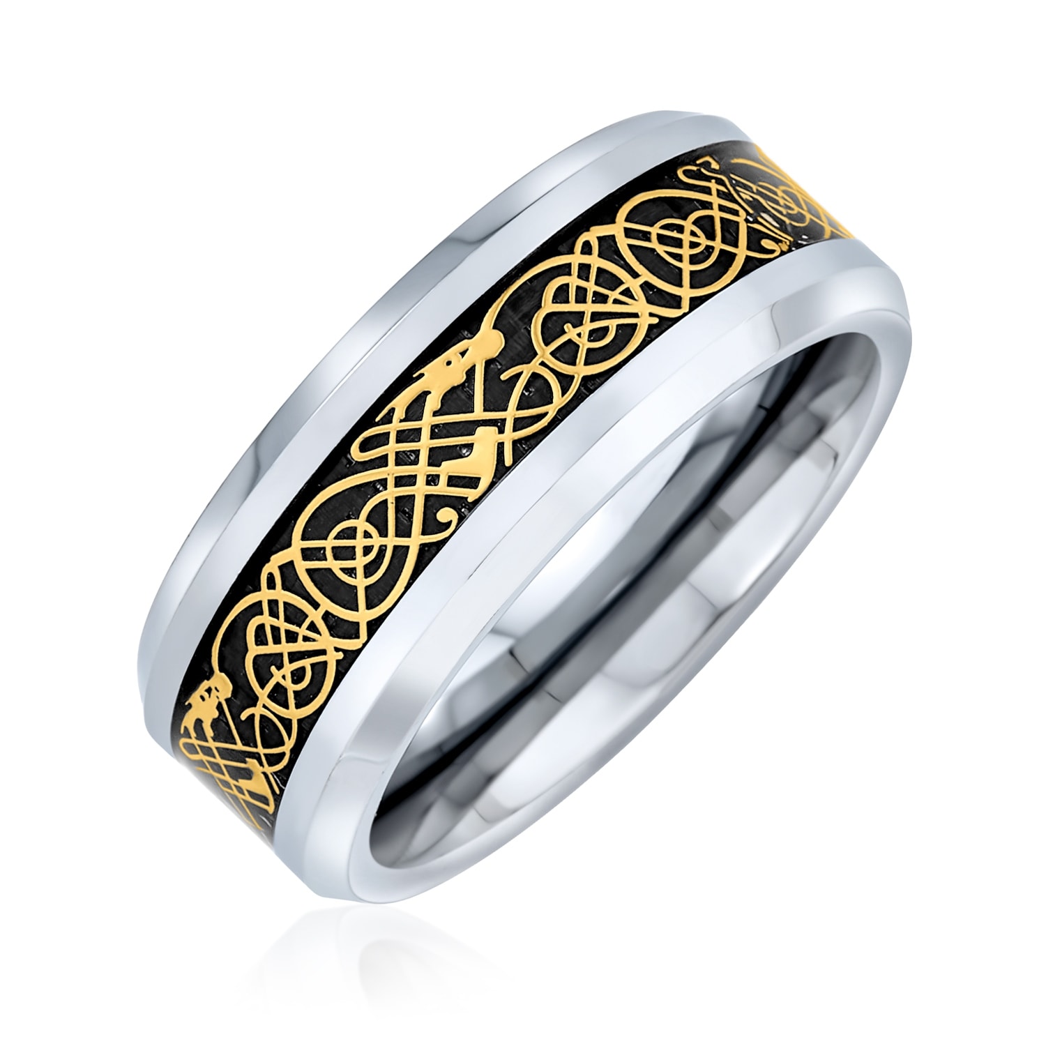 Titanium Stainless Dragon Ring Mens Jewelry Wedding Band Male Ring For Lovers