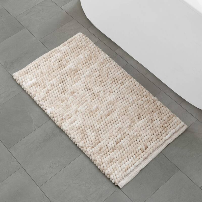 French Connection Space Dye Chunky Chenille Bath Rugs