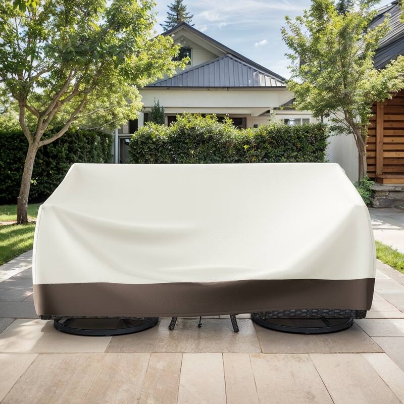 Meyreso 82.7 in. L x 34.3 in. W x 28 in. H (Back)/19.3 in. H (Front) Outdoor Patio Furniture Cover