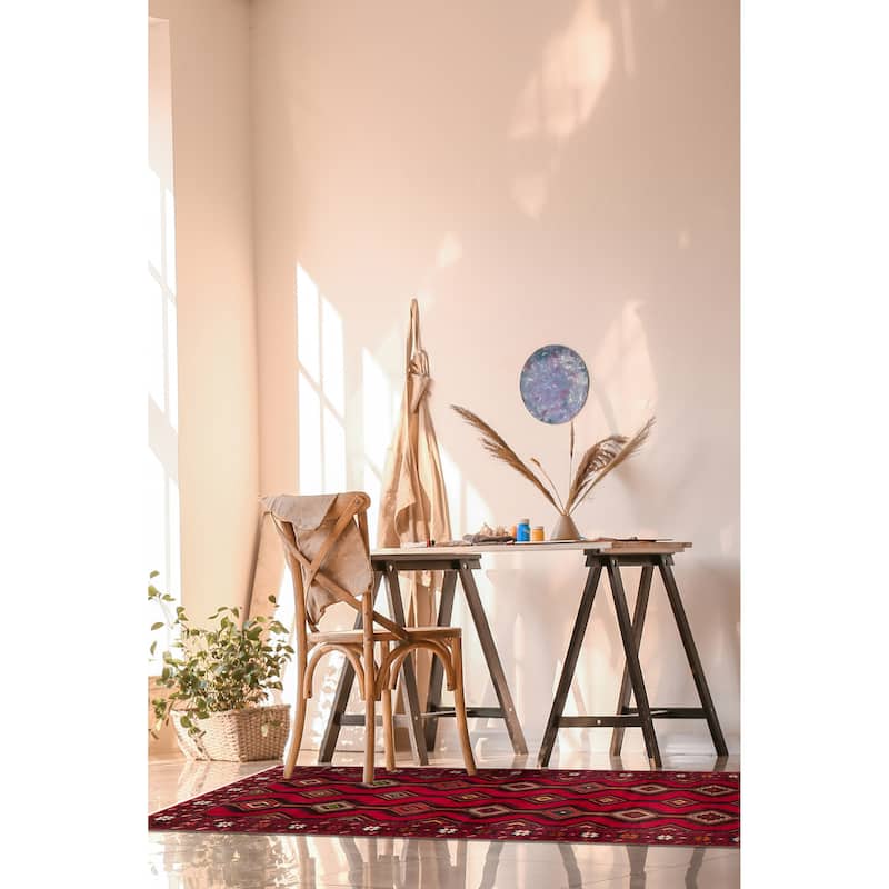 ECARPETGALLERY Hand-knotted Royal Baluch Red Wool Rug - 3'3 x 5'11