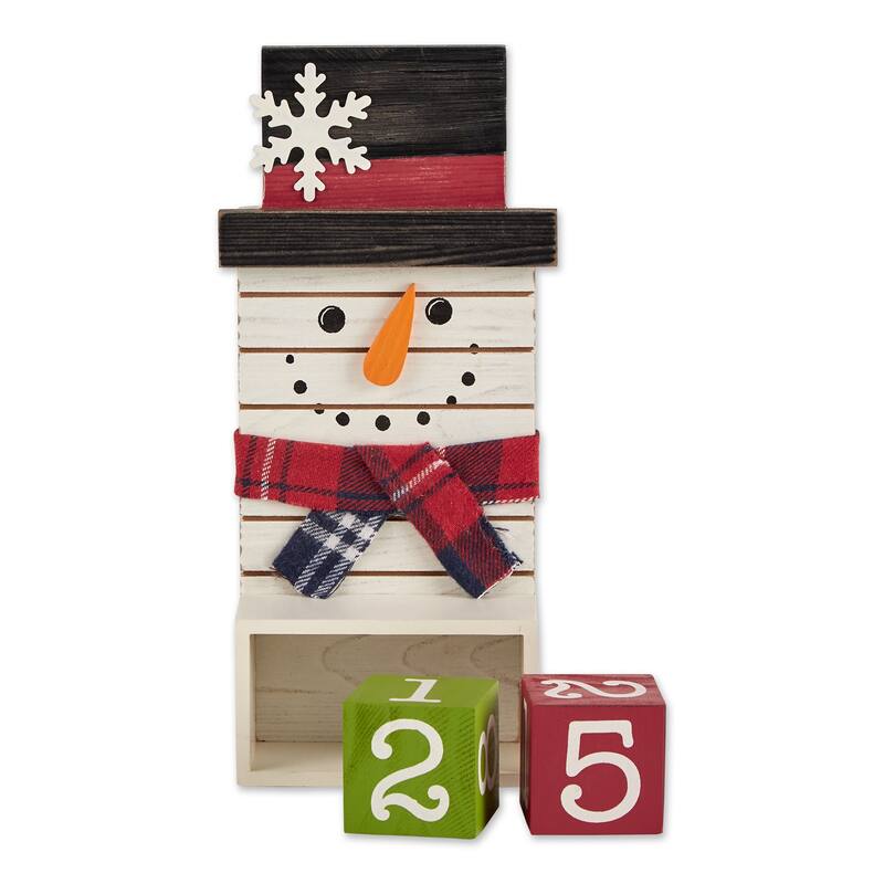 DII Square Snowman Tabletop Block Advent - Square Snowman Advent Calendar