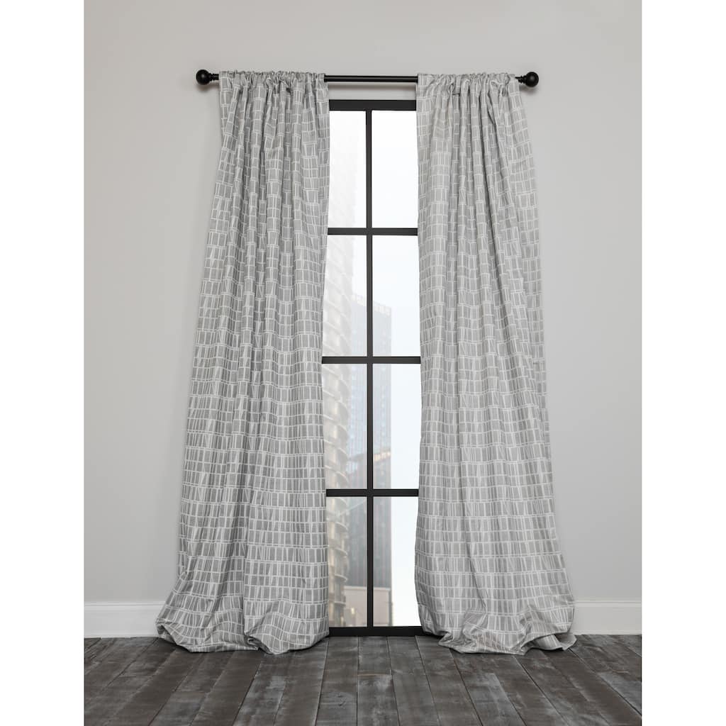 -Patrice Blackout Thermal Rod Pocket Curtain Single Panel, 52 by 63-Inch, Gray