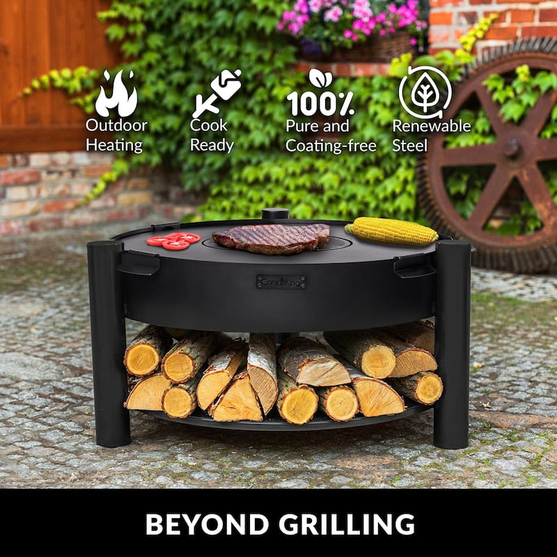 Montana 24" Fire Pit with Grill Plate