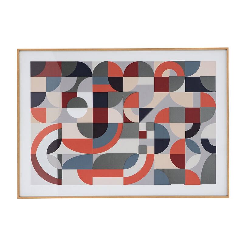 23.8x33.6x1.6" Framed Mirror Art,Home Decor for Living Room Kitchen Foyer Office