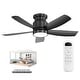 preview thumbnail 21 of 27, Sofucor 42'' Gold Flush Mount Ceiling Fan Lights Kit with Remote Quiet Reversible DC - 42 Black