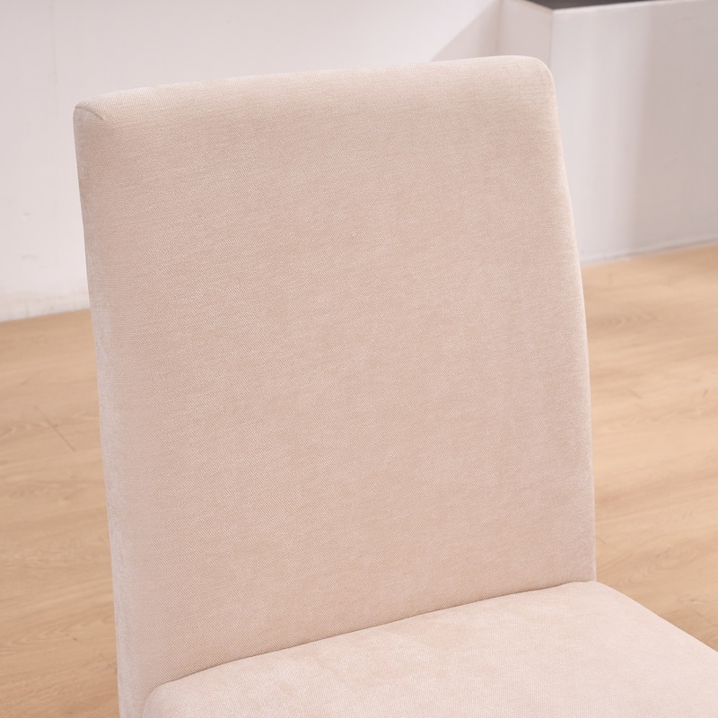 Boucle Fabric Upholstered Dining Chairs (Set of 2)